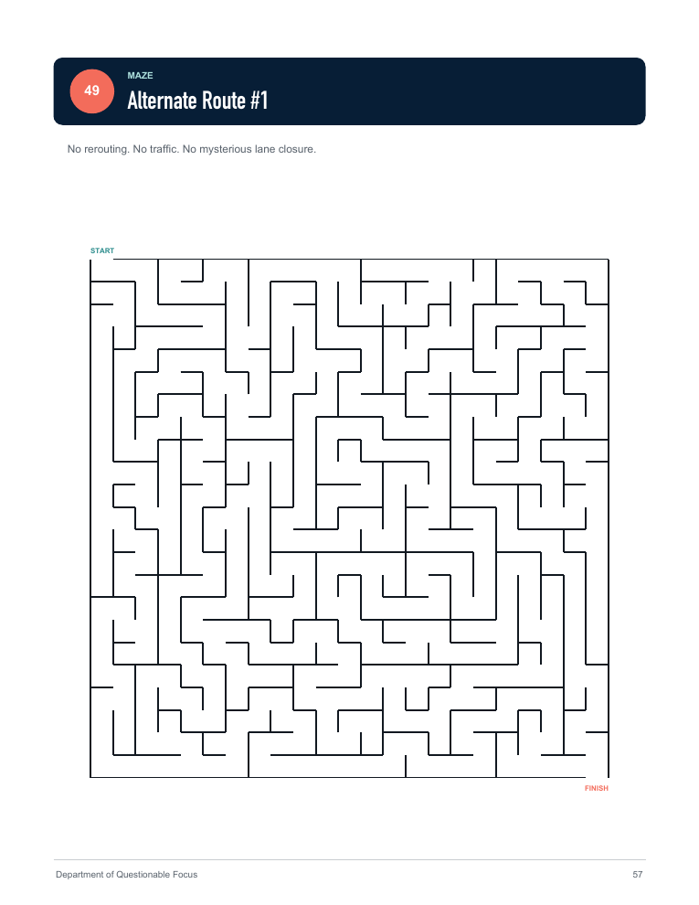 Sample mazes page from the book